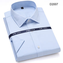 Load image into Gallery viewer, Summer Non Iron Pure Cotton Mens Formal Dress Shirts White Short Sleeve Business Office High Quality Regular Fit Male Shirt