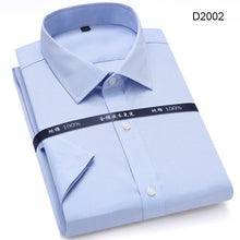Load image into Gallery viewer, Summer Non Iron Pure Cotton Mens Formal Dress Shirts White Short Sleeve Business Office High Quality Regular Fit Male Shirt