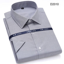 Load image into Gallery viewer, Summer Non Iron Pure Cotton Mens Formal Dress Shirts White Short Sleeve Business Office High Quality Regular Fit Male Shirt