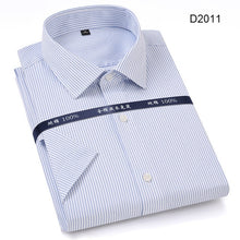 Load image into Gallery viewer, Summer Non Iron Pure Cotton Mens Formal Dress Shirts White Short Sleeve Business Office High Quality Regular Fit Male Shirt