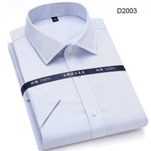 Load image into Gallery viewer, Summer Non Iron Pure Cotton Mens Formal Dress Shirts White Short Sleeve Business Office High Quality Regular Fit Male Shirt