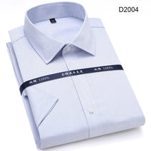 Load image into Gallery viewer, Summer Non Iron Pure Cotton Mens Formal Dress Shirts White Short Sleeve Business Office High Quality Regular Fit Male Shirt