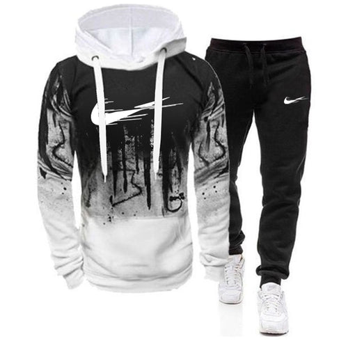 New Fashion Men Set Brand Hoodies+Pants Sets Tracksuit Men's Casual Slim Fit Sportswear Male Sweat Shirts Tracksuits Clothing