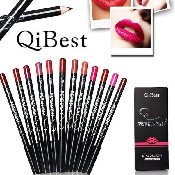 12pcs/Set Waterproof Lip Liner Pencil Long Lasting Lipliner Makeup Tools