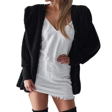 Load image into Gallery viewer, Womens Ladies Hooded Fluffy Coat Winter Jacket Cardigan Overcoat Outwear Jumper