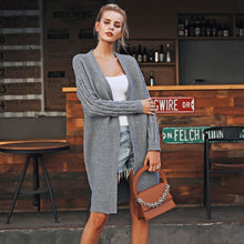 Load image into Gallery viewer, Simplee Casual knitted long cardigan female Loose cardigan jumper 2018 Autumn winter sweater women cardigan