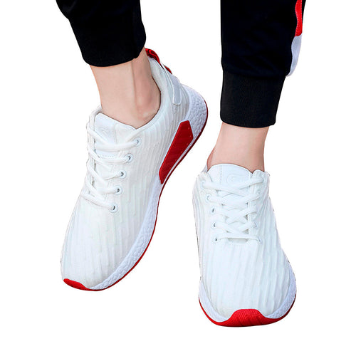 Women Men Mesh Shallow Mouth Cross Tied Casual Shoes Gym Shoes Skate Shoes