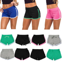 Load image into Gallery viewer, Fashion Women Sports Shorts Contrast Binding Side Split Elastic Waist Yoga Shorts