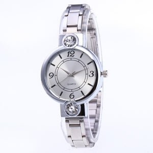 Women Fashion Stainless Steel Band Analog Quartz Round Wrist Watch Watches