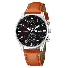 Load image into Gallery viewer, Fashion Men&#39;s Leather Military Alloy Analog Quartz Wrist Watch Business Watches