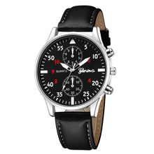 Load image into Gallery viewer, Fashion Men&#39;s Leather Military Alloy Analog Quartz Wrist Watch Business Watches