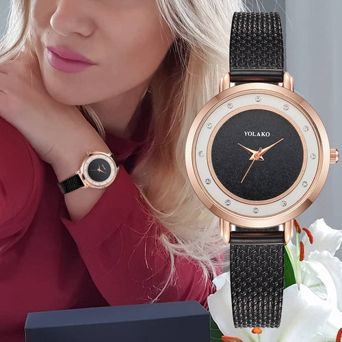 Women's Casual Quartz  Plastic Leather Band New Strap Watch Analog Wrist Watch