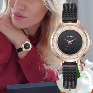 Women's Casual Quartz  Plastic Leather Band New Strap Watch Analog Wrist Watch